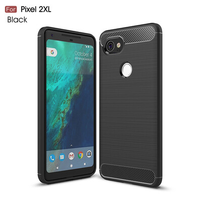 

Goowiiz Phone Case For Google Pixel 2Pixel 2XL Fashion Slim Carbon Fiber TPU Soft Silicone Prevent falling