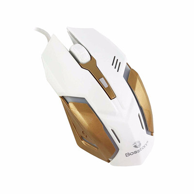

Bosston Gaming Mouse USB Breathing Light Metal Base 1800DPI Optical Computer Mice for PC Laptop Desktop M60