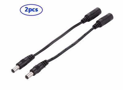 

COOLM 2PCS 55mm x 21mm female to Different model interfaces Male Plug socket DC Power Adapter cable