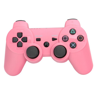 

Bluetooth Wireless Double Vibration Game Controller Remote Console For PS3 Pink
