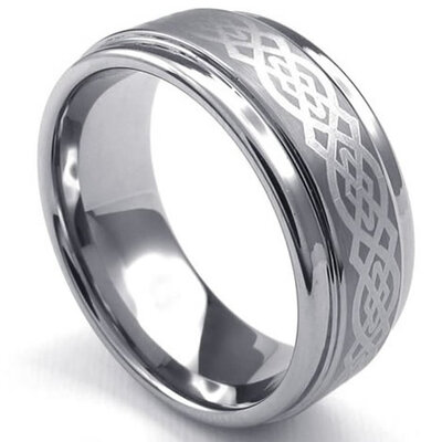 

Hpolw Mens/women made of solid silver Tungsten steel Ring Classic 9mm wedding ring