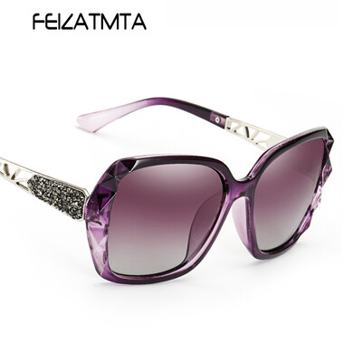 

FEIZATMTA Новые женские солнцезащитные очки Высокое качество Солнцезащитные очки Поляризованная защита от ультрафиолетовых лучей Оптовые летние рамные очки Diamond oculos