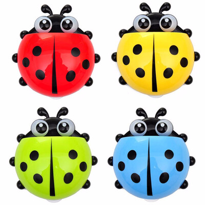 

Cntomlv Cute Bathroom Set Sanitary Kids Ladybug Wall Mounted Toothbrush Holder Cartoon Animal Brush Holder With Suction Cup