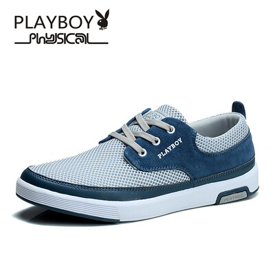 

PLAYBOY brand SummerNewColor matching sneakersBreathable meshEngland styleSport casualMens shoes