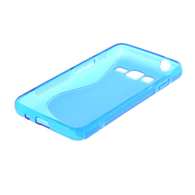 

MOONCASE S - линия Мягкий силиконовый гель ТПУ гибкой оболочки Защитный чехол для Samsung Galaxy Z1 Z130H синий