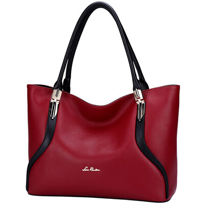 

Old man head (LAORENTOU) handbags fashion cowhide ladies shoulder bag European and American wild ladies bag handbag female 998J058L1C red