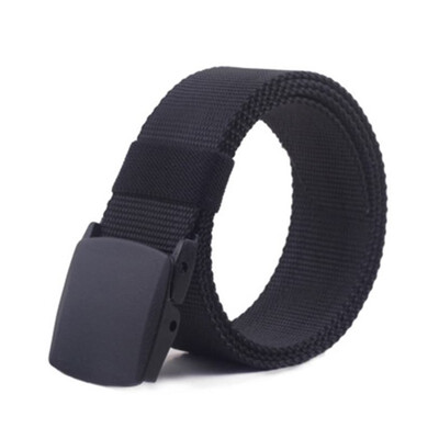 

Mens Nylon Belt Casual Wild Jeans Belt College Wind Black Belt