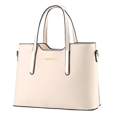 

SMOOZA Fashion handbag Solid Large Capacity Tote Bag Bolsa Feminina Sac A Main Leather Women Bags Ladies Luxury Shoulder Bag