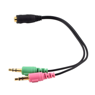 

3.5mm 2 in 1 Female To Dual Male Earphone Headset PC Adapter Audio Cable