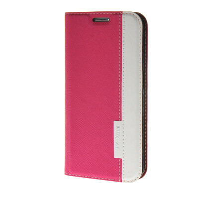 

MOONCASE Mixed colors Leather Side Flip Wallet Card Holder Stand Pouch Case Cover for Samsung Galaxy S6 Edge Hot pink