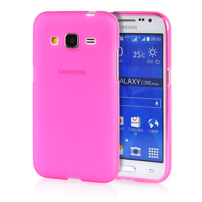 

MOONCASE Transparent Soft Flexible Silicone Gel TPU Skin Shell Back ЧЕХОЛ ДЛЯ Samsung Galaxy Core Prime G360 Hot Pink