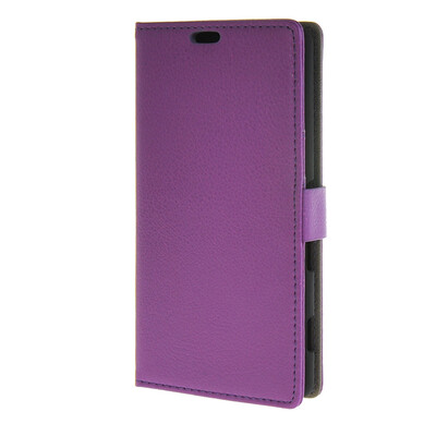 

MOONCASE Litch Skin Leather Card Slot Wallet Bracket Back чехол для Sony Xperia C4 Purple