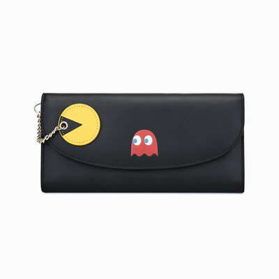 

Scarecrow MEXICAN wallet female long section leather buckle simple Japanese&Korean personality peas large capacity can put mobile wallet black
