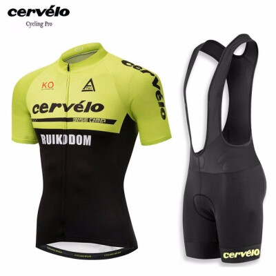 

UCI 2018 pro team Cervelo men women summer short sleeve cycling jersey bicycle clothing quick dry road MTB bike jersey bib shorts