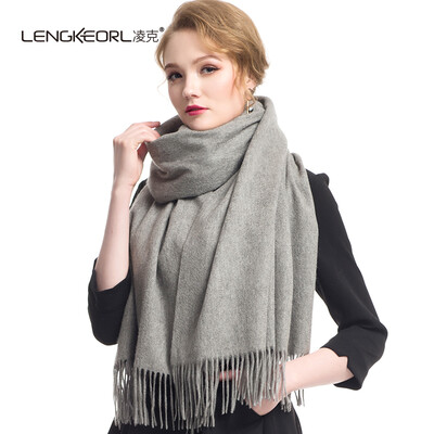 

Lingke LENGKEORL Camel water ripple cashmere shawl scarf dual-use thick female winter long fashion winter scarf ZYLK04013