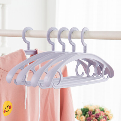 

Many beautiful recall 10 Pack European multi-function thick wide shoulders no trace hanger rack hanger clothes rack anti-skid clothes hanging solid plastic clothes hanging rotatable clothes support light purple