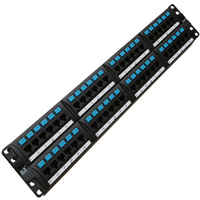 

Shanze (SAMZHE) BL6-48 CAT6 гигабитный шесть высокого класса инженерного позолоченный версия 2U 48-портовый сетевой патч-панели / патч панели шкафа