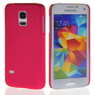 

MOONCASE Hard Rubberized Rubber Coating Devise Back Case Cover for Samsung Galaxy S5 Mini Hot pink