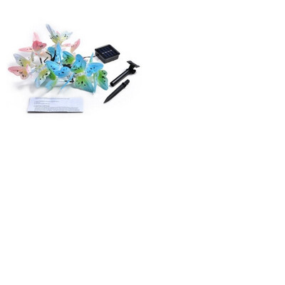 

Factory direct sale 12LED optical fiber butterfly waterproof solar lamp string holiday wedding decorating star lantern