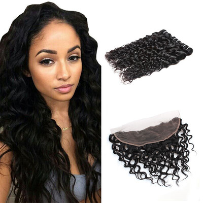 

Ishow Malaysian Virgin Human Hair 7A Water Wave 3 Bundles With Ear to Ear Lace Frontal Closure Cheap Good Quality Weave Bundles