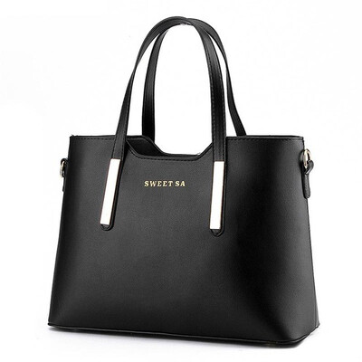 

SMOOZA Fashion handbag Solid Large Capacity Tote Bag Bolsa Feminina Sac A Main Leather Women Bags Ladies Luxury Shoulder Bag
