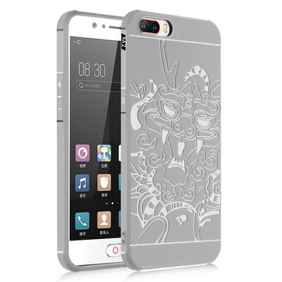 

Goowiiz Phone Case For Nubia M2M2 Lite Carved Dragon Thin Matte soft Silicone Prevent falling
