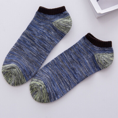 

Spring Summer Cotton Retro Thick Line Man Shallow Mouth Invisible Socks