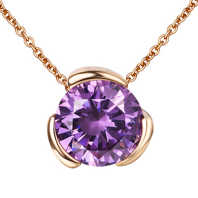 

Yoursfs Flowers NecklaceCreated Amethyst Neckalce of Love Token Valentines Day Gift For Girlfriend