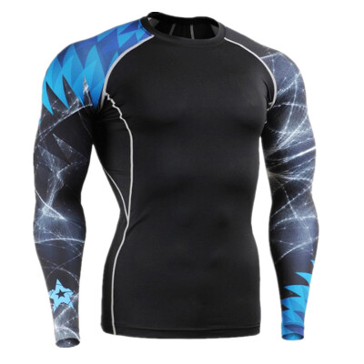 

Mens MMA Fitness T Shirts Fashion 3D Tee Wolf Long Sleeve Compression Shirt Bodybuilding Crossfit Brand Clothing Fitness