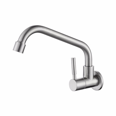 

304 stainless steel kitchen faucet into the wall single cold sink sink faucet