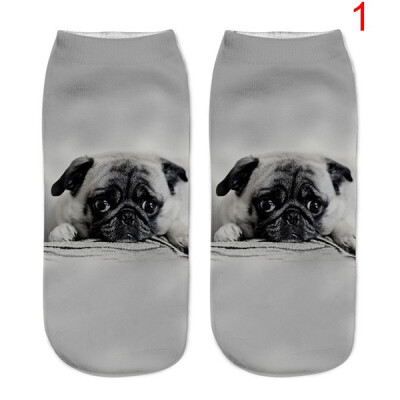 

3D Cartoon Animal Dog Printed Socks For Men Women Cute Unisex Ankle Socks