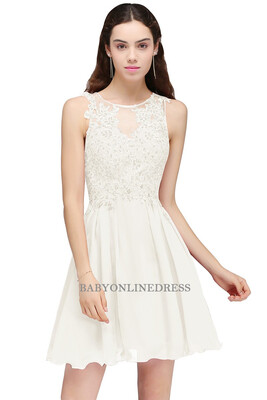 

New A-Line Burgundy Appliques Homecoming Dresses Sexy Sleeveless Chiffon Cocktail Women Special Occasion Dresses 2018