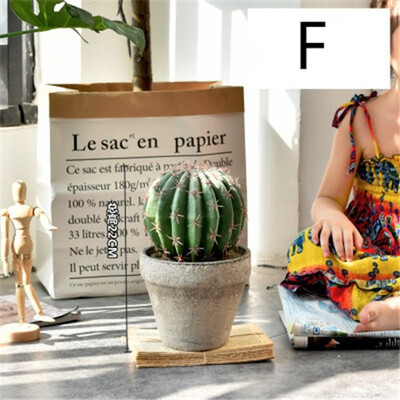 

Retro creative cement basin small&medium simulation resin cactus Nordic living room decoration floor immortal column plant pot