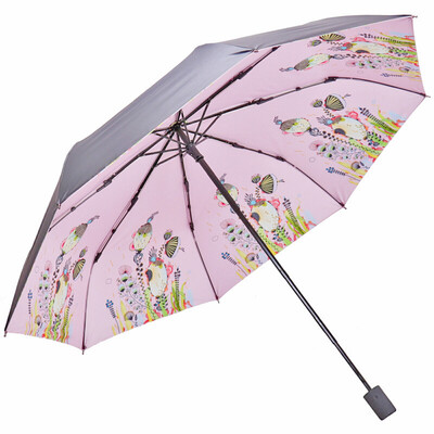 

Paradise umbrella full blackout vinyl transfer ocean flower tri-fold small black umbrella umbrella umbrella sun pink 30492ELCJ