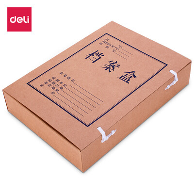 

Deli deli 10 60mm thick kraft paper file box A4 file data box 5625