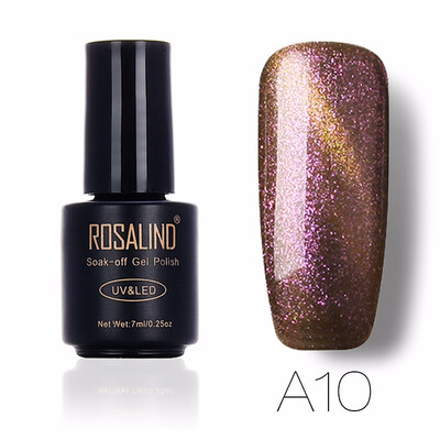 

ROSALIND Gel 1S Black Bottle 7ML Cat EyesChameleon Magnet A01-12 Gel Nail Polish Nail Art UV LED Soak-Off Bling Gel Lacquer