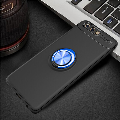 

Huawei P10P10 PlusP10 Lite Luxury Metal Ring Magnetic Bracket Shockproof Cooling TPU Phone Case