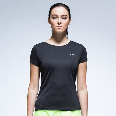 

Jingdong Supermarket] Xtep (XTEP) 884228019102 Women's clothing short T-shirt black  code