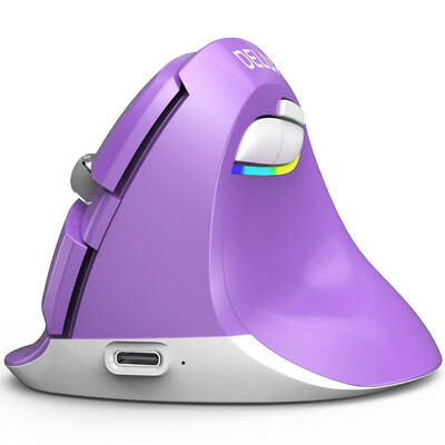 

Colorful M618mini wireless mouse Bluetooth mouse dual mode charging wireless mute mouse office laptop ergonomic vertical photoelectric vertical small mouse aurora purple