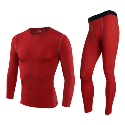 

Quick Dry Gym Sportswear LongT Shirt Legging Pants Tracksuit Men Sports Suits