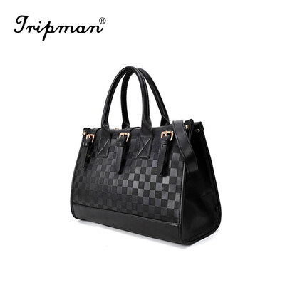 

Tripman Bolsas Femininas new plaid leather handbag wholesale office elegant women shoulder bag hot sale leisure bags