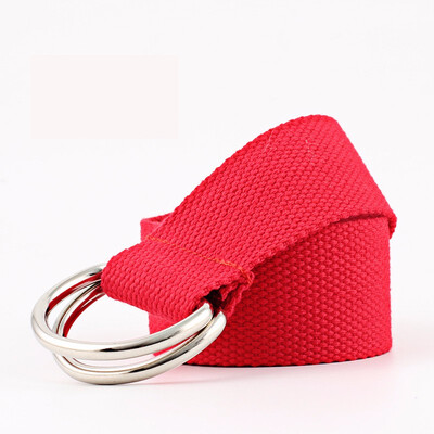 

Women Youth Fashion Casual Double Clasp Colourful Canvas Belt