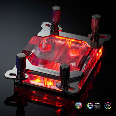 

Chasing the Wind PHANTEKS C399A Silver AMD X399 TR4 1950x Computer CPU Water Cooling Head RGB Light Effect Copper Bottom Cooling Viton Military Grade Sealing Material Process