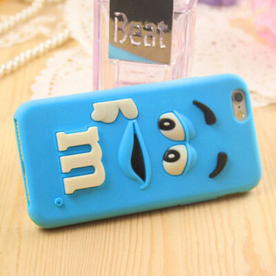 

Cute Humorous Funny 3D Soft Silicone Rubber Skin Cover Case For iPhone 6 BLUE