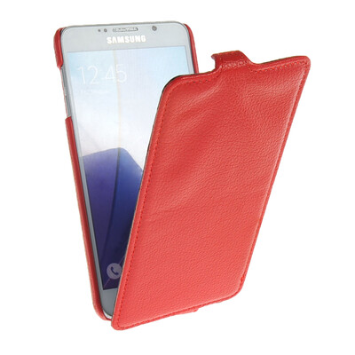 

MOONCASE Case for Samsung Galaxy Note 5 Bottom Flip Leather Pouch Case Cover Red