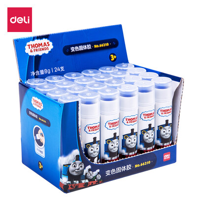 

Deli Deli Thomas 24 sticks 8g color high viscosity solid glue stick glue blue 66210