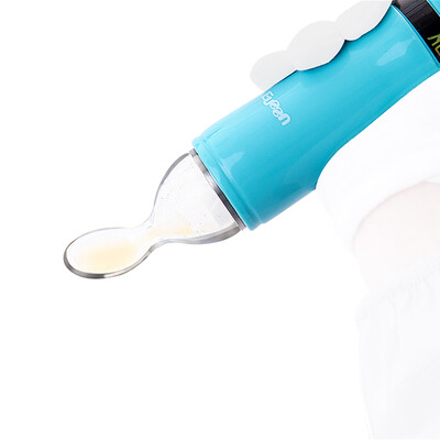 

Sakura Shu Enssu warm rice paste bottle baby silicone squeeze feeding spoon newborn stainless steel rice powder food supplement box feeder baby tableware ES3508