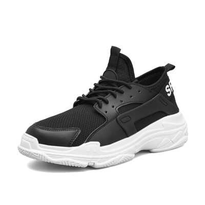 

Damaizhang Men High Top Lace Up Sneaker Solid Fashion Casual Shoes Breathable Jogger Sport Running Shoes
