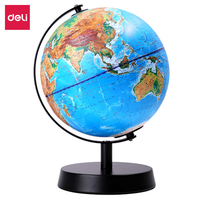 

Deli deli diameter 20cm three-dimensional embossed globe concave&convex mountain metal base teaching office decoration 2218
