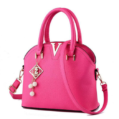 

Vogue Star 2018 New Women Leather Handbags Fashion Shell Bags V Letter Hand Bag Ladies Tote Messenger Shoulder Bags bolsa LA10